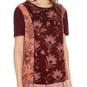 SCOTCH & SODA red mixed floral tee